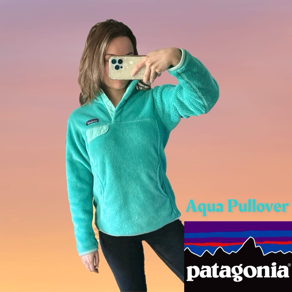 Patagonia Women's XS Aqua Re-Tool Half Snap Pullover - Fleece Quarter Zip